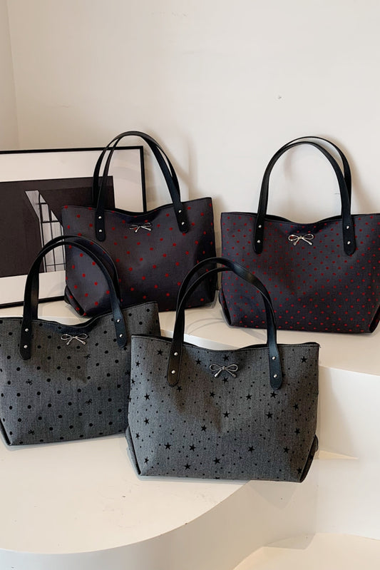 Bow Polka Dot Tote Bag