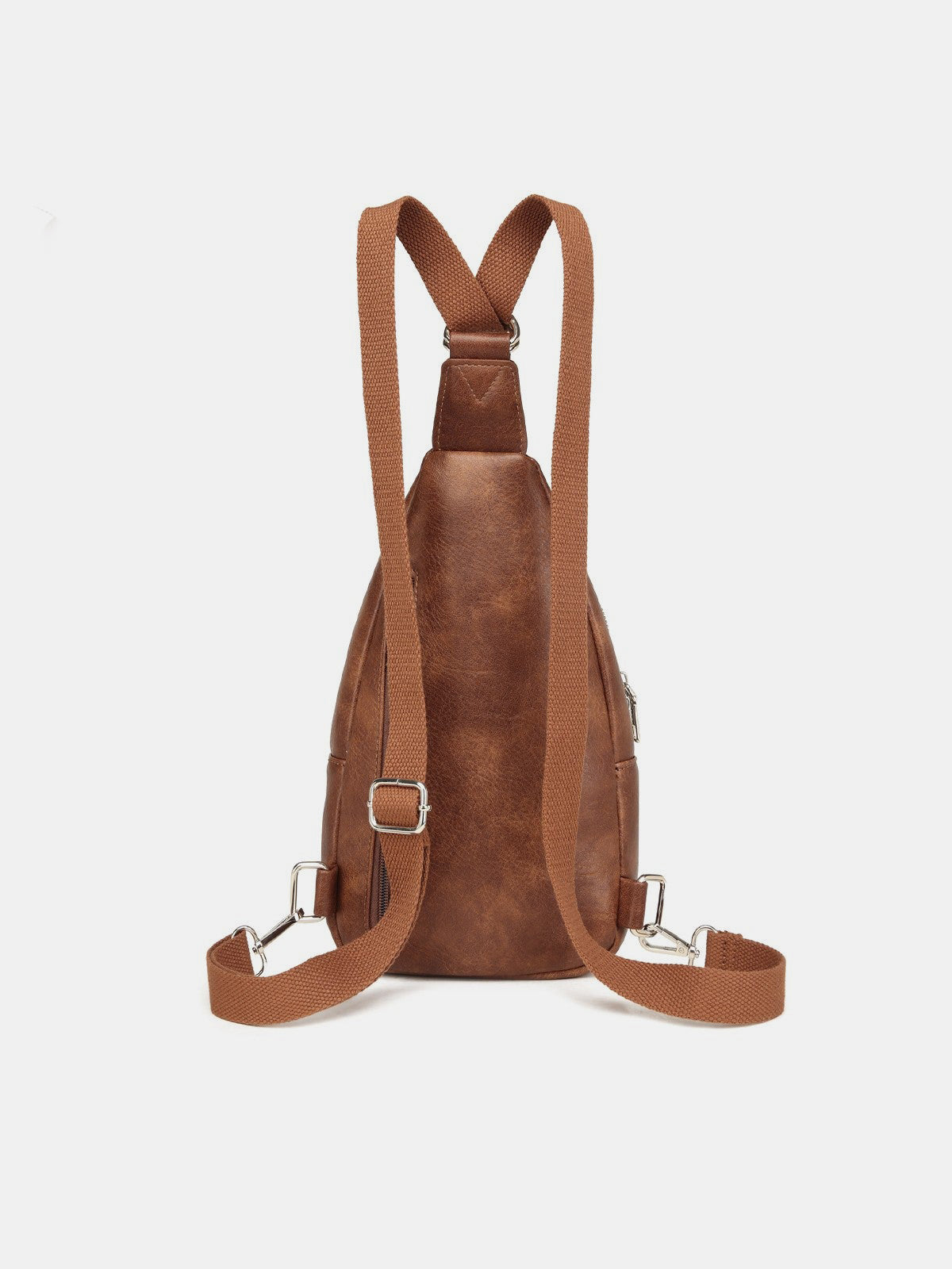 Leather Crossbody Bag with Detachable Strap